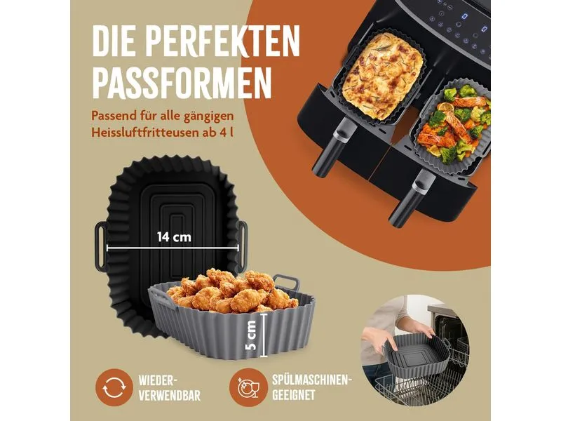 KitchBo Silikonform 20 x 15 x 6.3 cm, Schwarz / Grau KitchBo Silikonform 20 x 15 x 6.3 cm, Schwarz / Grau