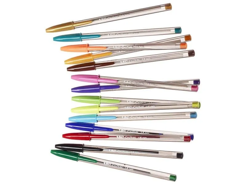 BIC Kugelschreiber Cristal Set 0.3 mm, Mehrfarbig, 15 Stück BIC Kugelschreiber Cristal Set 0.3 mm, Mehrfarbig, 15 Stück