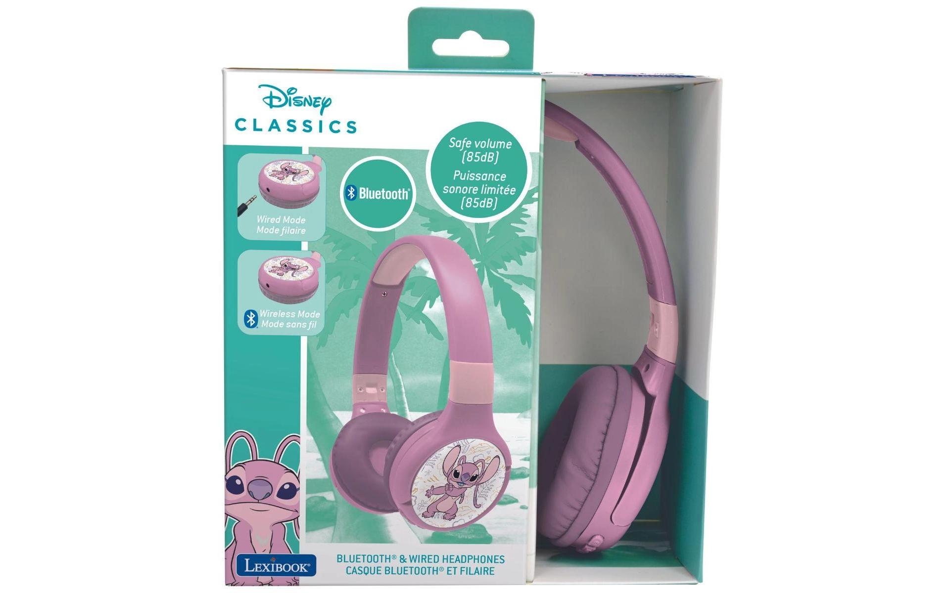 Lexibook Disney Stitch Angel 2in1 Bluetooth-Kopfhörer Rosa