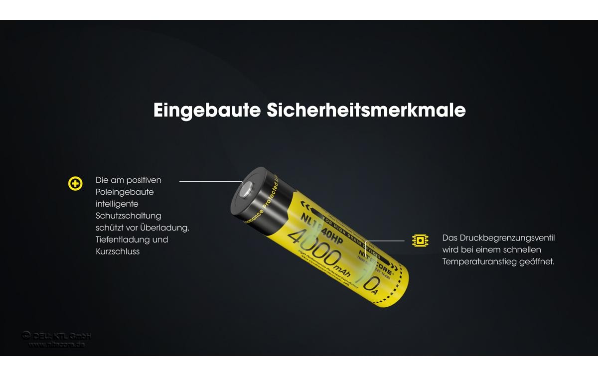 Nitecore Akku NL1840HP 4000 mAh