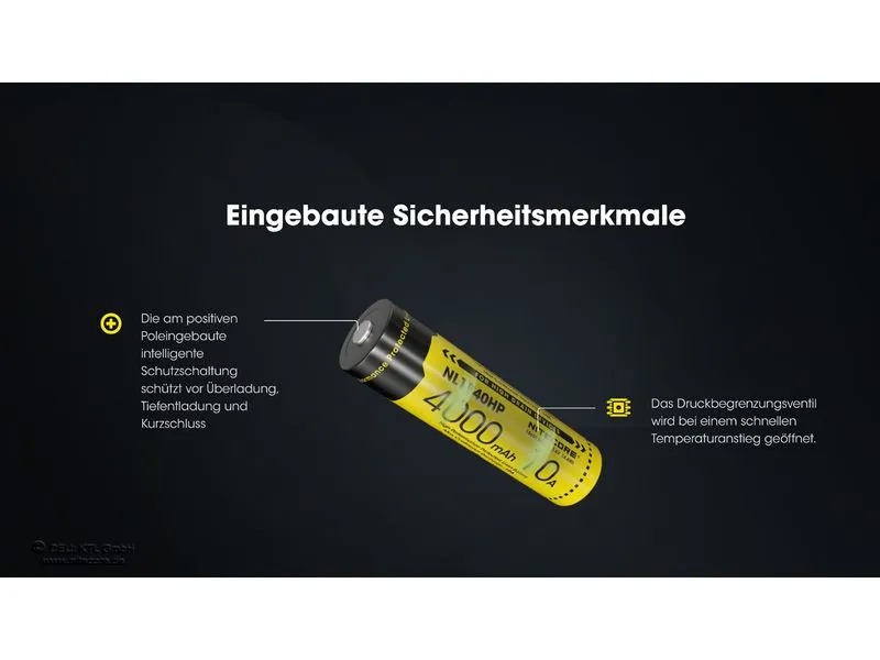 Nitecore Akku NL1840HP 4000 mAh