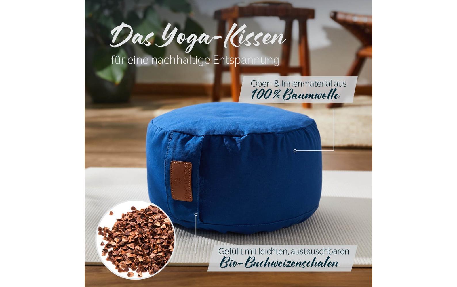DoYourYoga Yoga-Kissen Vishnu Buchweizenschalen, Dunkelblau DoYourYoga Yoga-Kissen Vishnu Buchweizenschalen, Dunkelblau