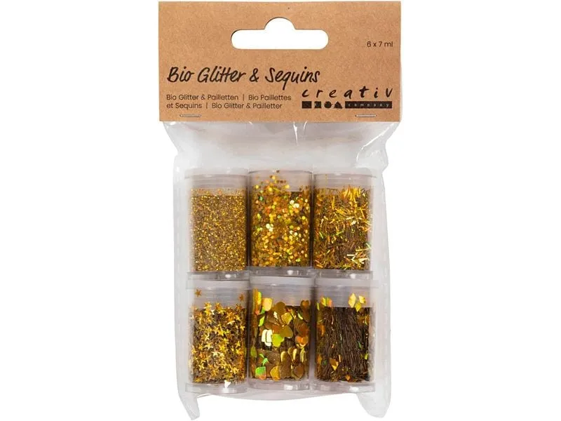Creativ Company Glitzerset Gold, 6 x 5 g