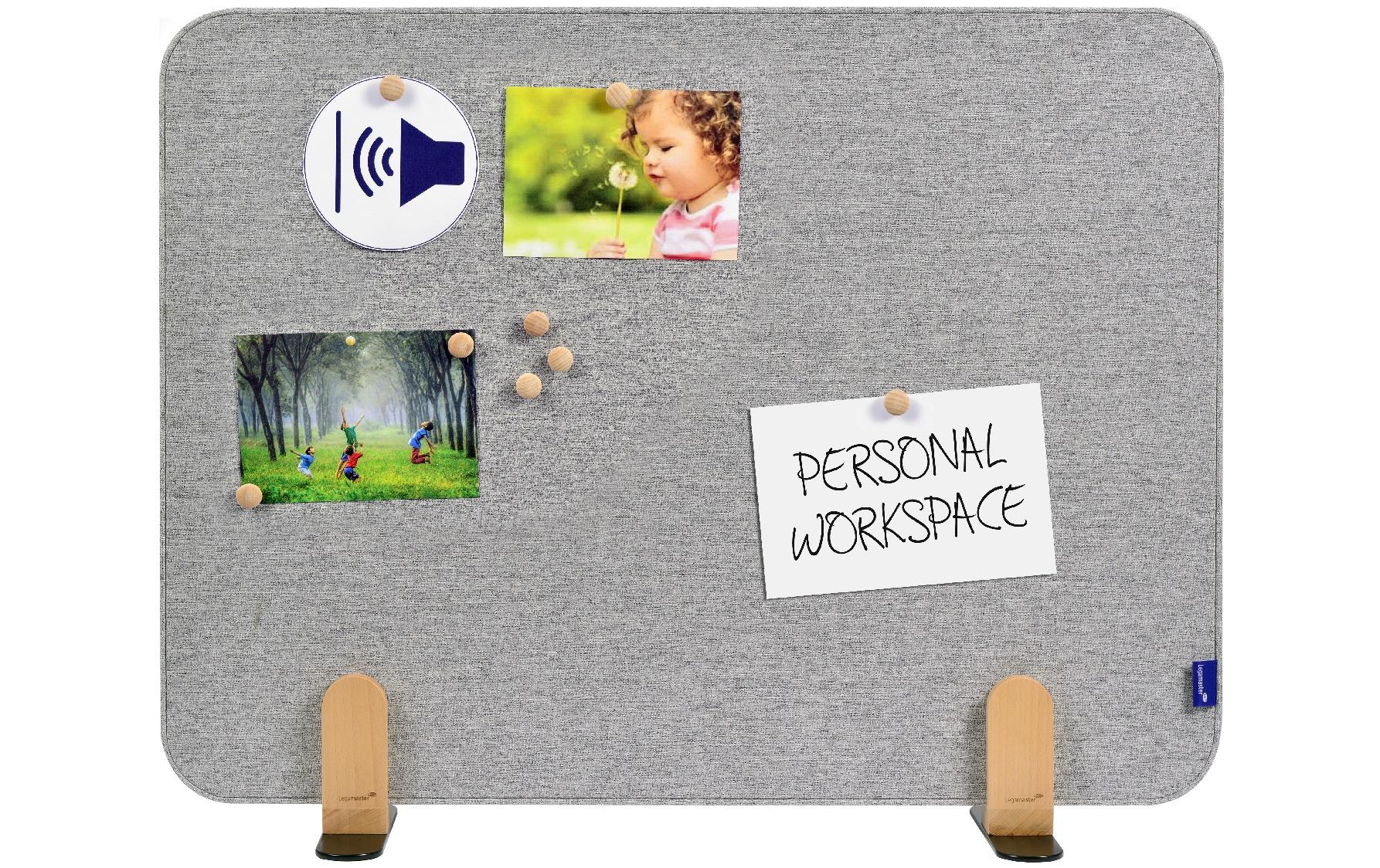 Legamaster Schreibtischtrennwand ELEMENTS 60 x 80 cm, Grau