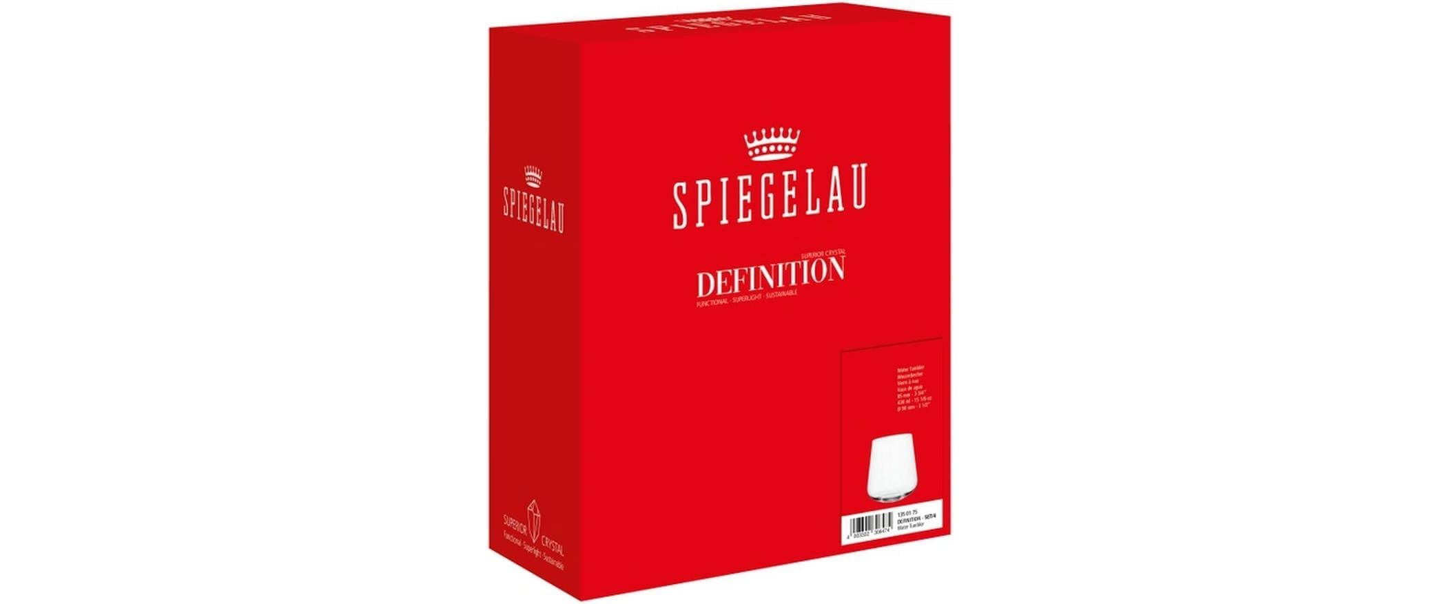 Spiegelau Trinkglas Definition 430 ml, 4 Stück, Transparent