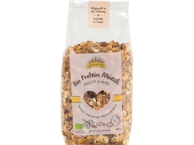 Leib und Gut Müesli Bio Protein Frucht und Nuss 400 g