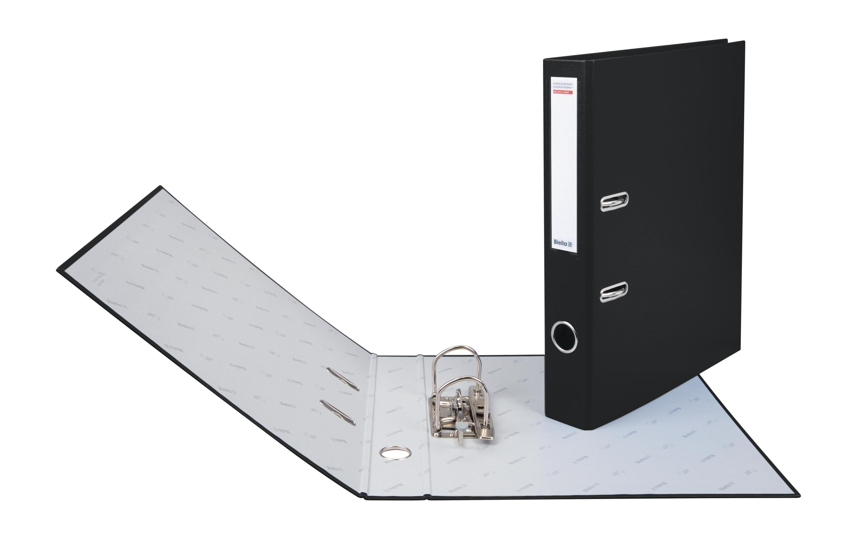 Biella Bundesordner A4 4 cm, Schwarz