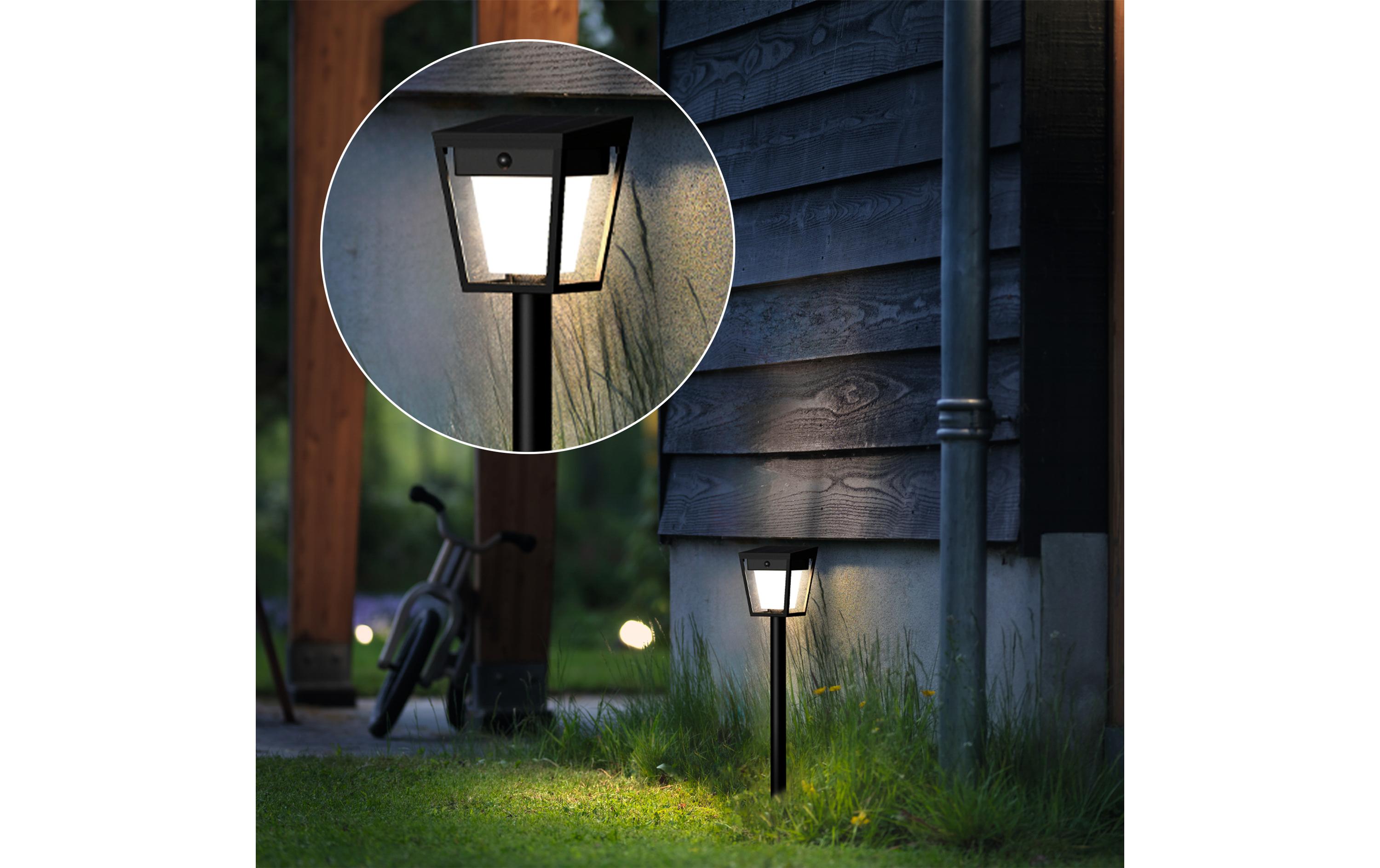 Philips Nissa Sockel Solar UE 3000K schwarz