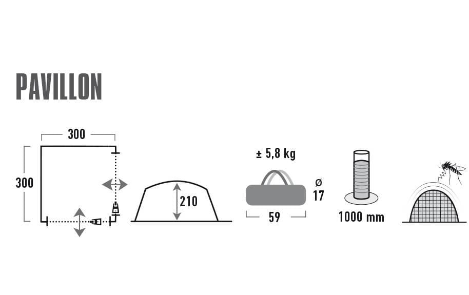 High Peak Pavillon Zelt 3 m x 3 m High Peak Pavillon Zelt 3 m x 3 m