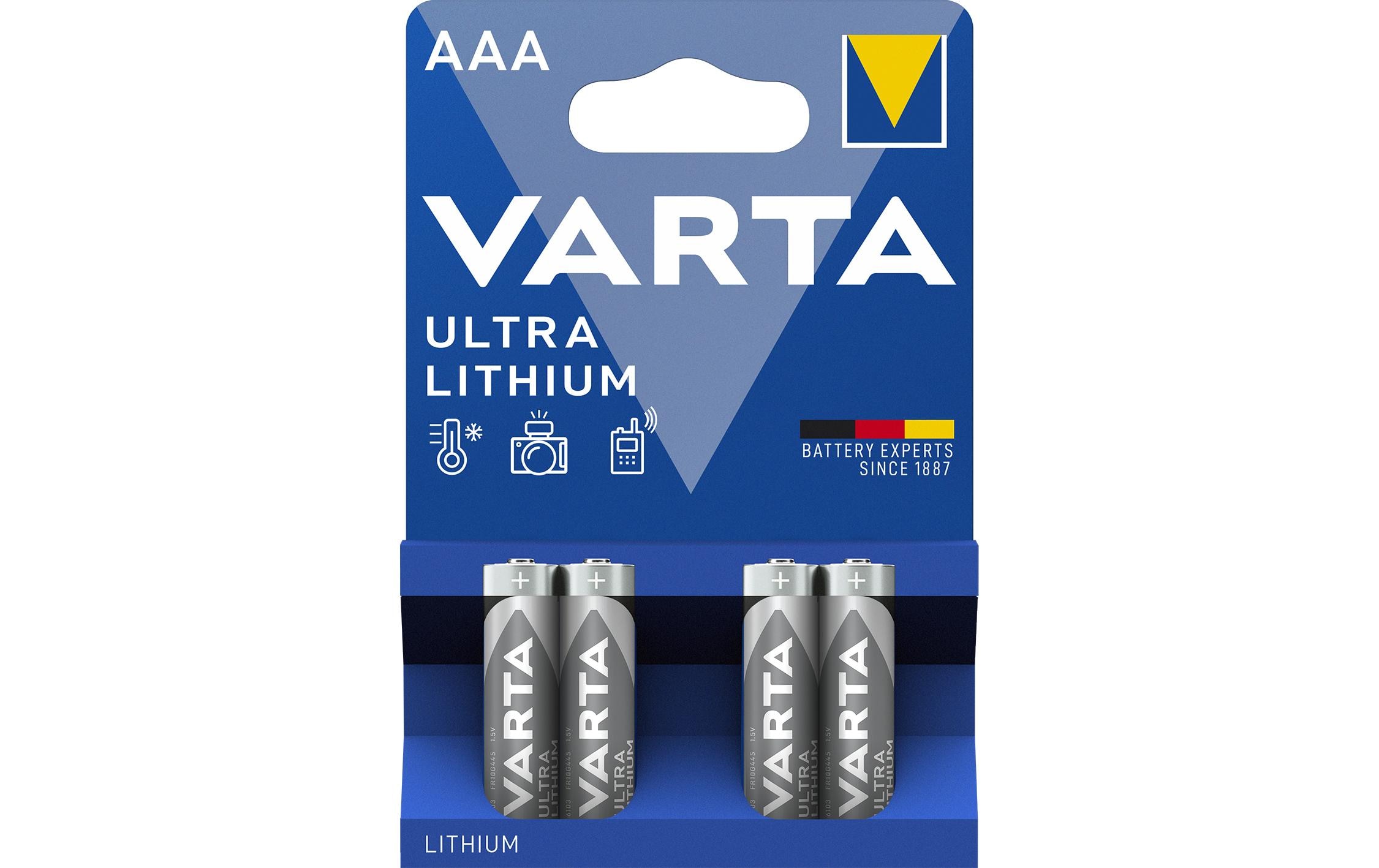 Varta Batterie Ultra Lithium AAA 4 Stück