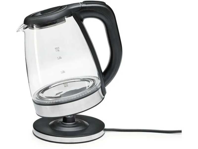 GOURMETmaxx Wasserkocher 1.8 l, Transparent/Schwarz GOURMETmaxx Wasserkocher 1.8 l, Transparent/Schwarz