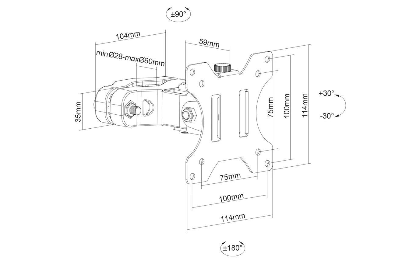 NEOMOUNTS Wandhalterung FL40-430BL11 Schwarz