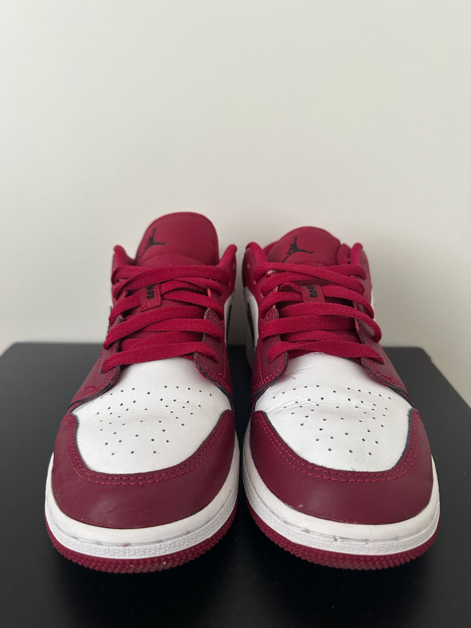 Air Jordan 1 Low - Bordeauxrot/schwarz/weiss - Gr. 38