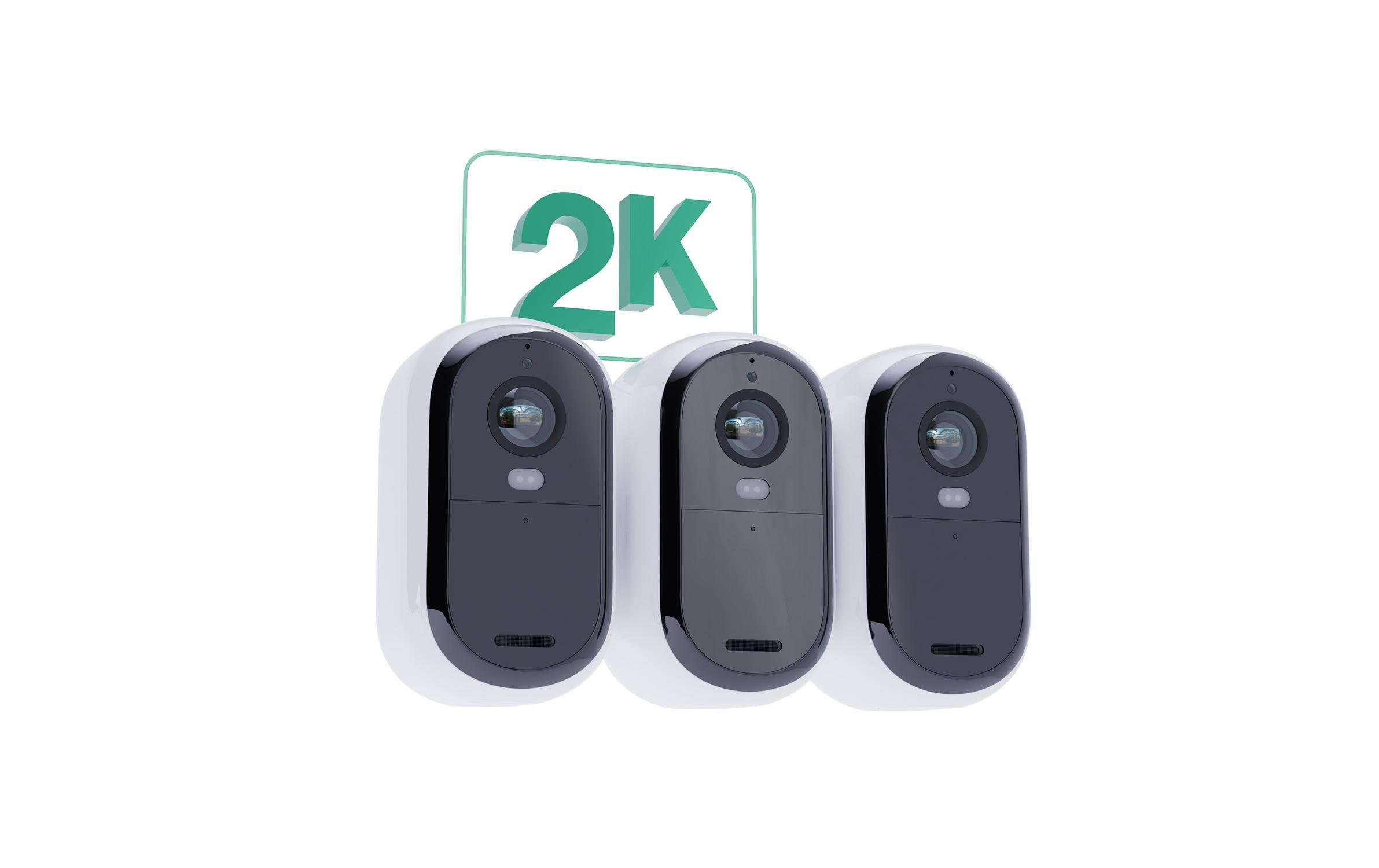 Arlo Essential Outdoor 2K (Gen 2) VMC3350 Weiss, 3er Set Arlo Essential Outdoor 2K (Gen 2) VMC3350 Weiss, 3er Set