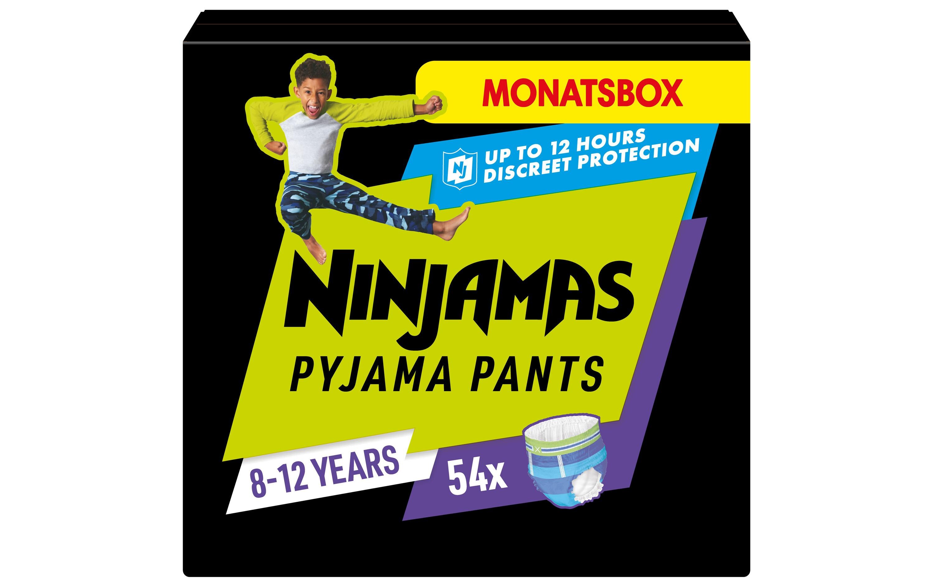 Pampers Nachtwindeln Ninjamas Jungs 8-12 Jahre, 54 Stk. Pampers Nachtwindeln Ninjamas Jungs 8-12 Jahre, 54 Stk.