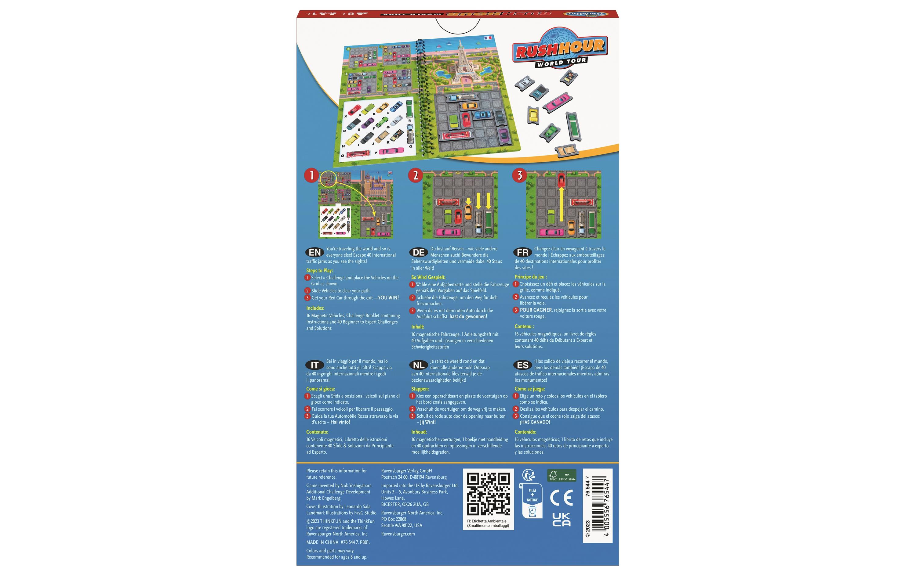 Thinkfun Knobelspiel Rush Hour WorldTour magnetisch