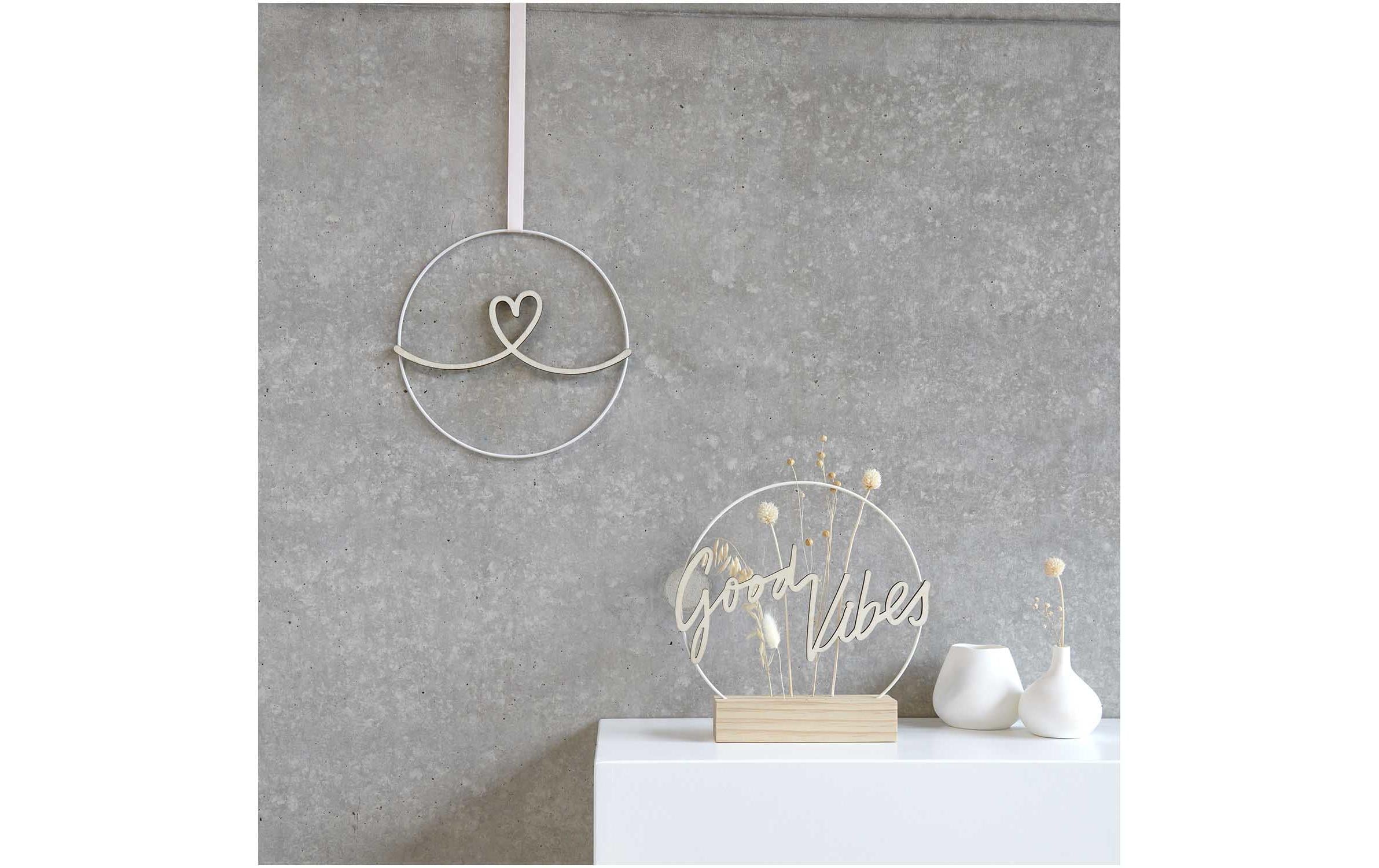 Rico Design Holzartikel Herz 26 x 11 cm, magnetisch