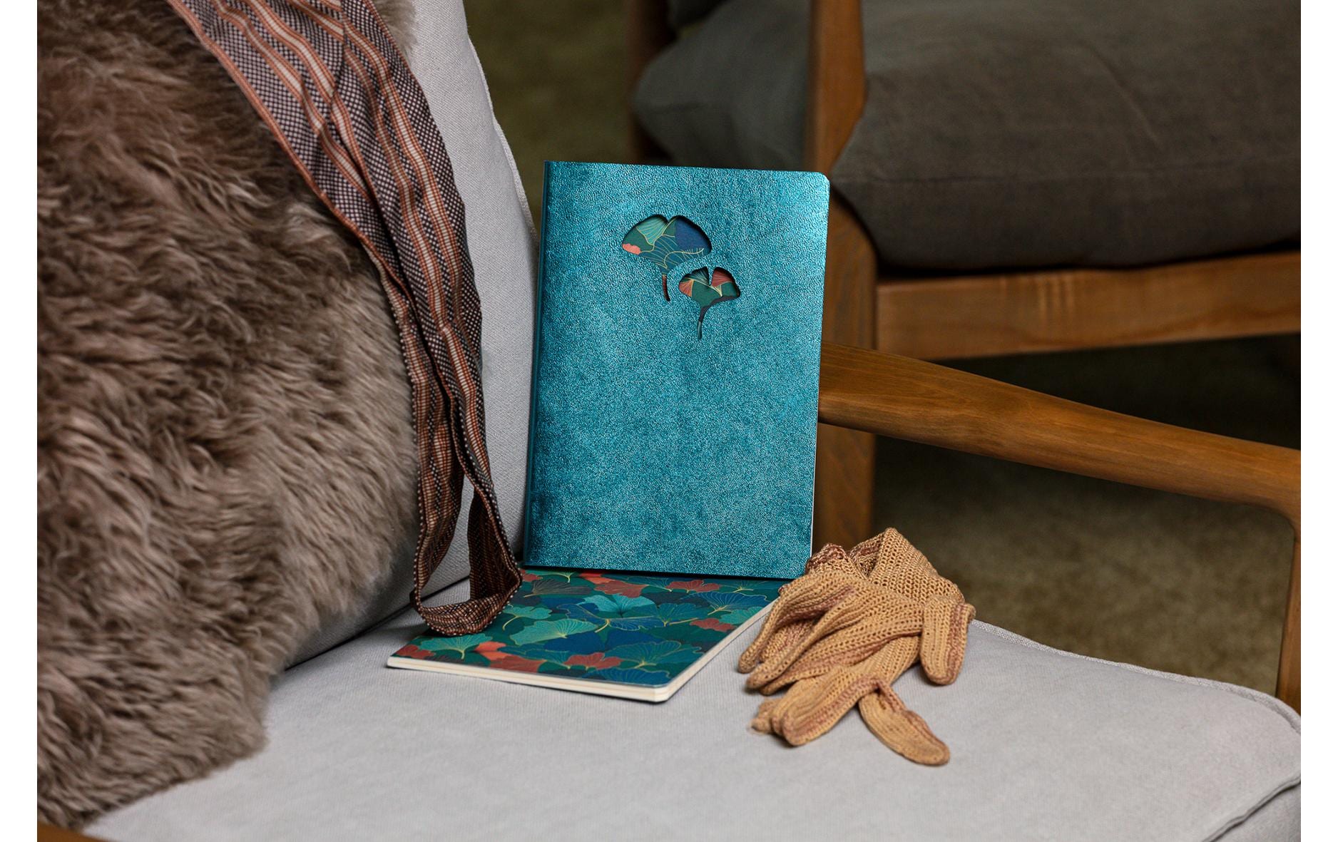 Clairefontaine Notizbuch Ginkgo assortiert, A5, Liniert, Grün