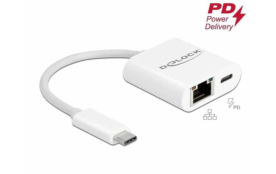 Delock Netzwerk-Adapter 65402 USB-C - RJ45 mit PowerDelivery Delock Netzwerk-Adapter 65402 USB-C - RJ45 mit PowerDelivery
