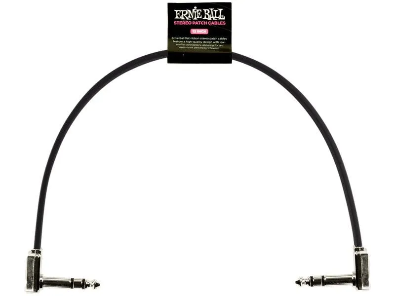 Ernie Ball Patch-Kabel 6409 Flat Ribbon – 0.3 m, Schwarz Ernie Ball Patch-Kabel 6409 Flat Ribbon – 0.3 m, Schwarz