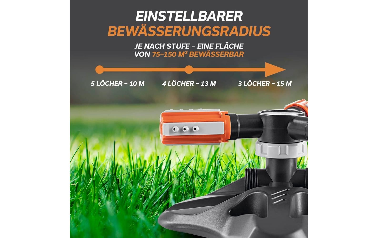 EASYmaxx 360°-Gartensprinkler - 2er-Set