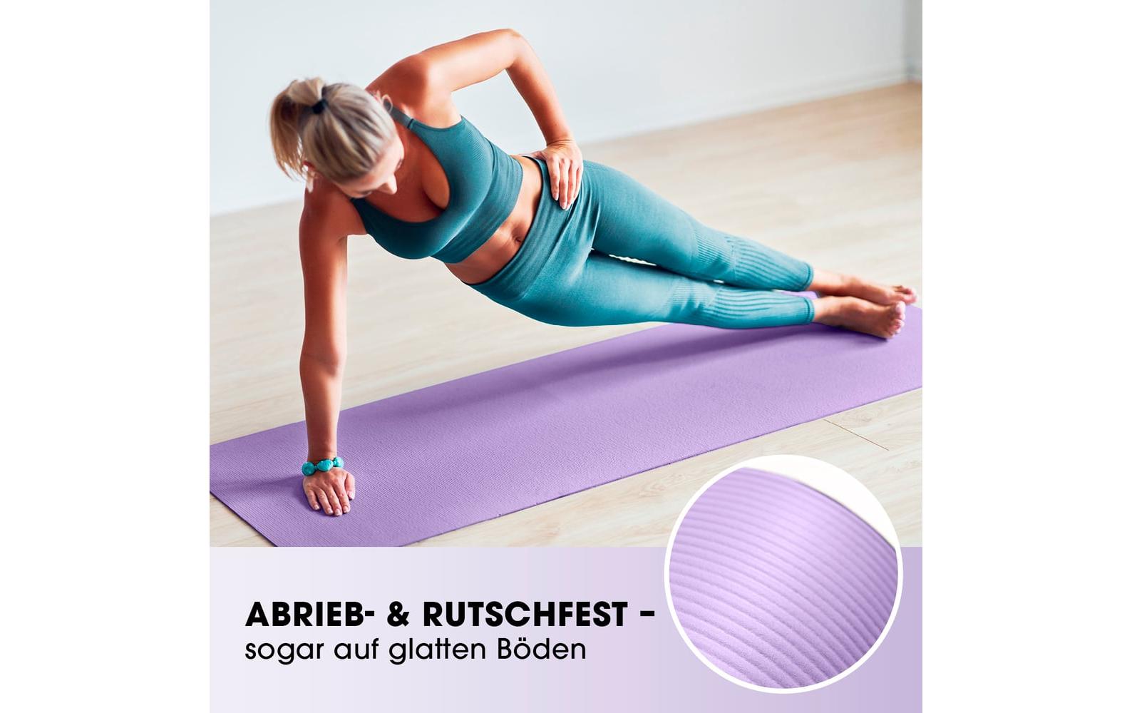 World Fitness Fitnessmatte Yamuna 183 cm x 61 cm, Lila