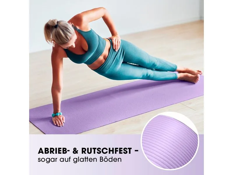 World Fitness Fitnessmatte Yamuna 183 cm x 61 cm, Lila