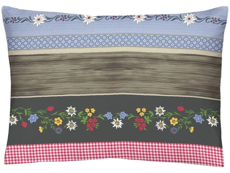 Home Fashion Kopfkissenbezug Kuhglocken Mehrfarbig, 65 x 65 cm