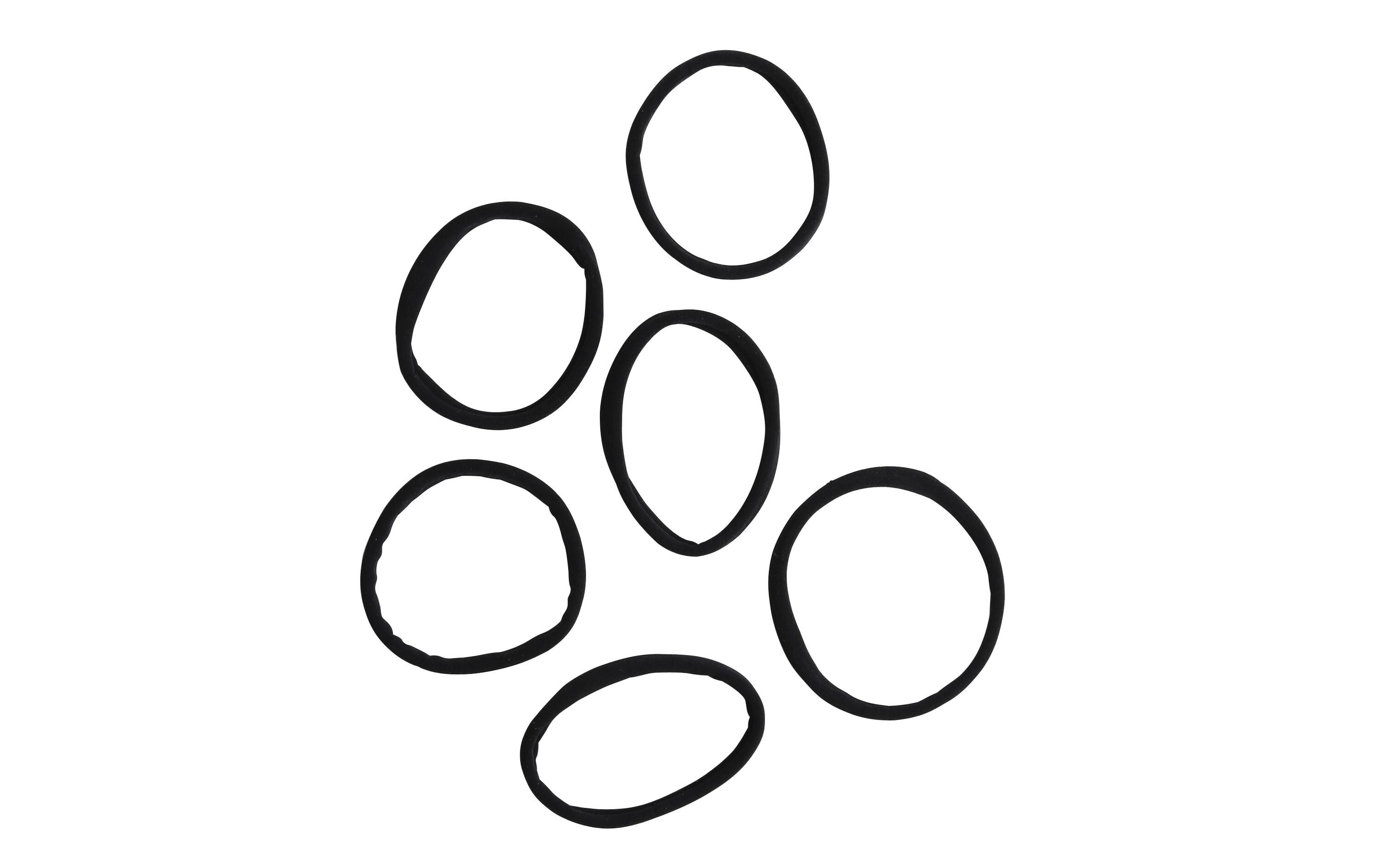 Parsa Beauty Zopfhalter, metallfrei, Schwarz 6 Stück