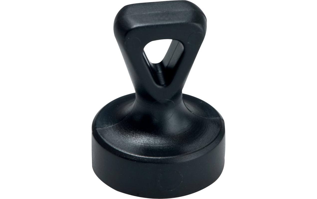 Berec Haftmagnet mit Öse, Ø 17 mm 2 Stück, Schwarz
