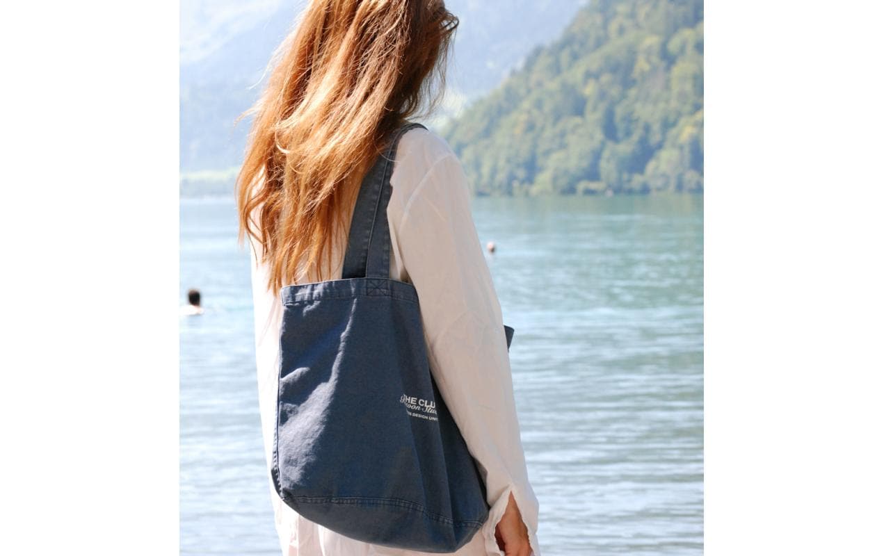 Racoon Handtasche Club Bag Denim, 38 x 34 x 21 cm