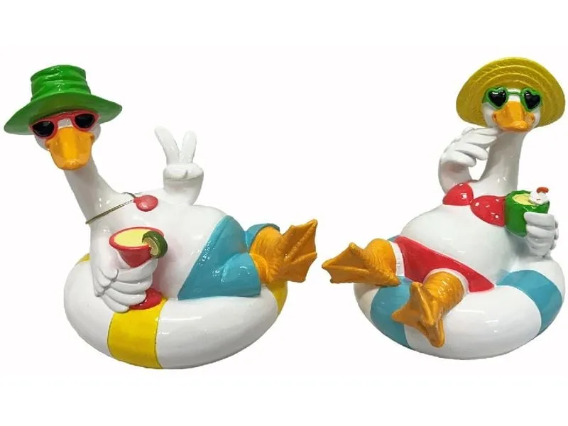 Dameco Dekofigur Ente «Beach» 2 Stück Dameco Dekofigur Ente «Beach» 2 Stück