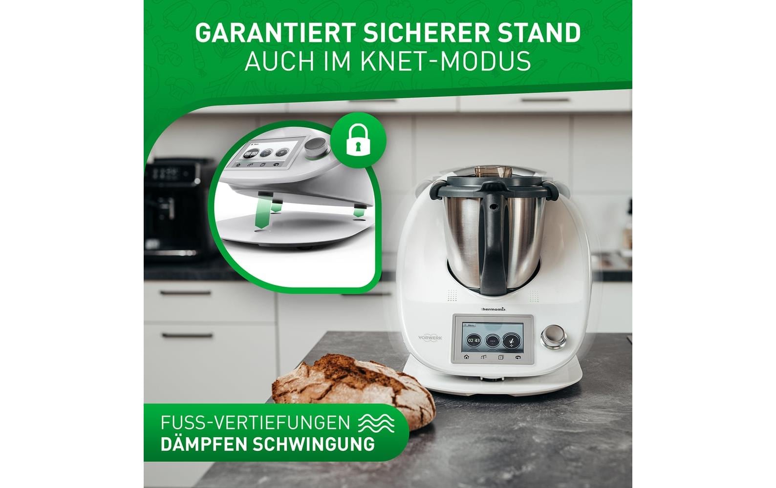 Flipline Gleitbrett für Thermomix – Mineral-Acrylstein