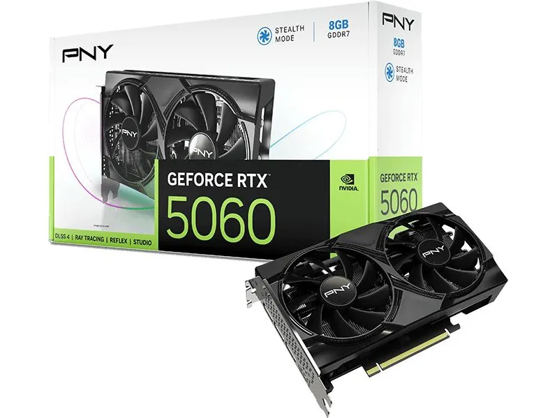 PNY GeForce RTX 5060 8 GB GDDR7 128 Bit Dual Fan PNY GeForce RTX 5060 8 GB GDDR7 128 Bit Dual Fan