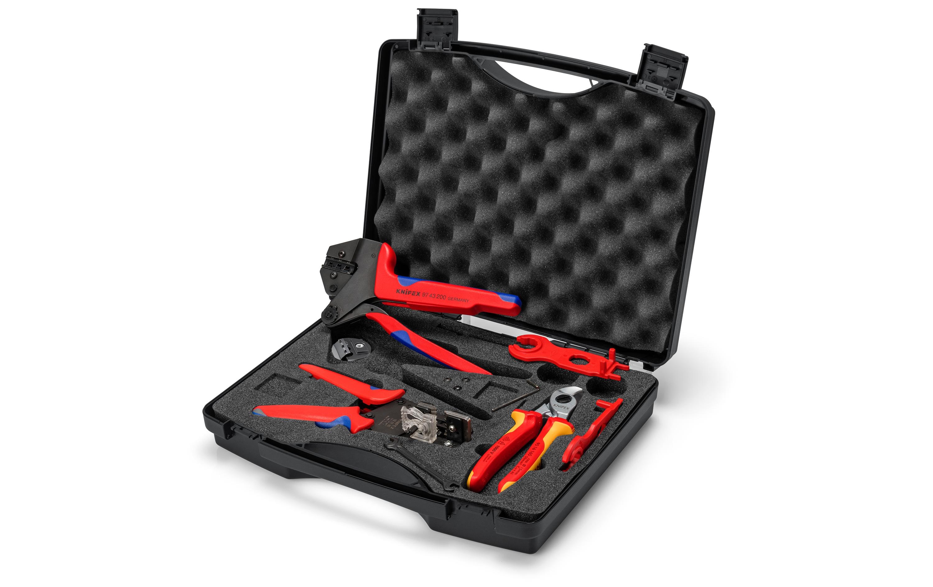 Knipex Werkzeugkoffer PV für MC4, 7-teilig Knipex Werkzeugkoffer PV für MC4, 7-teilig