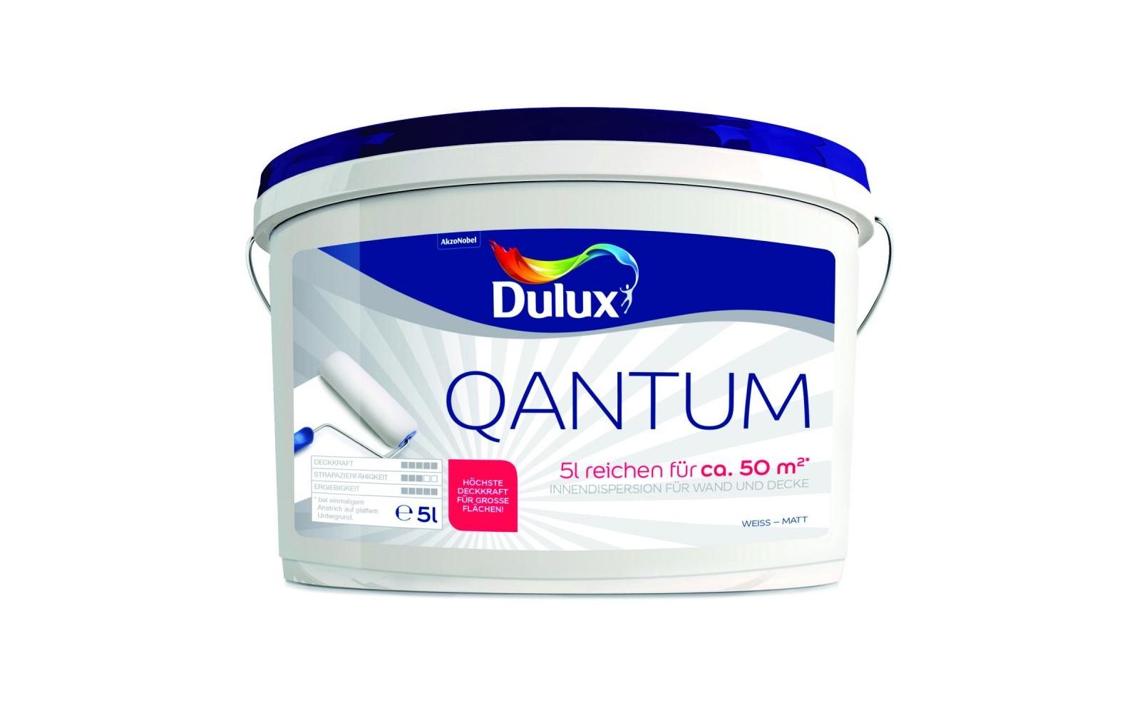 Dulux Wand- und Deckenfarbe Quantum Matt, Reinweiss, 5 L Dulux Wand- und Deckenfarbe Quantum Matt, Reinweiss, 5 L