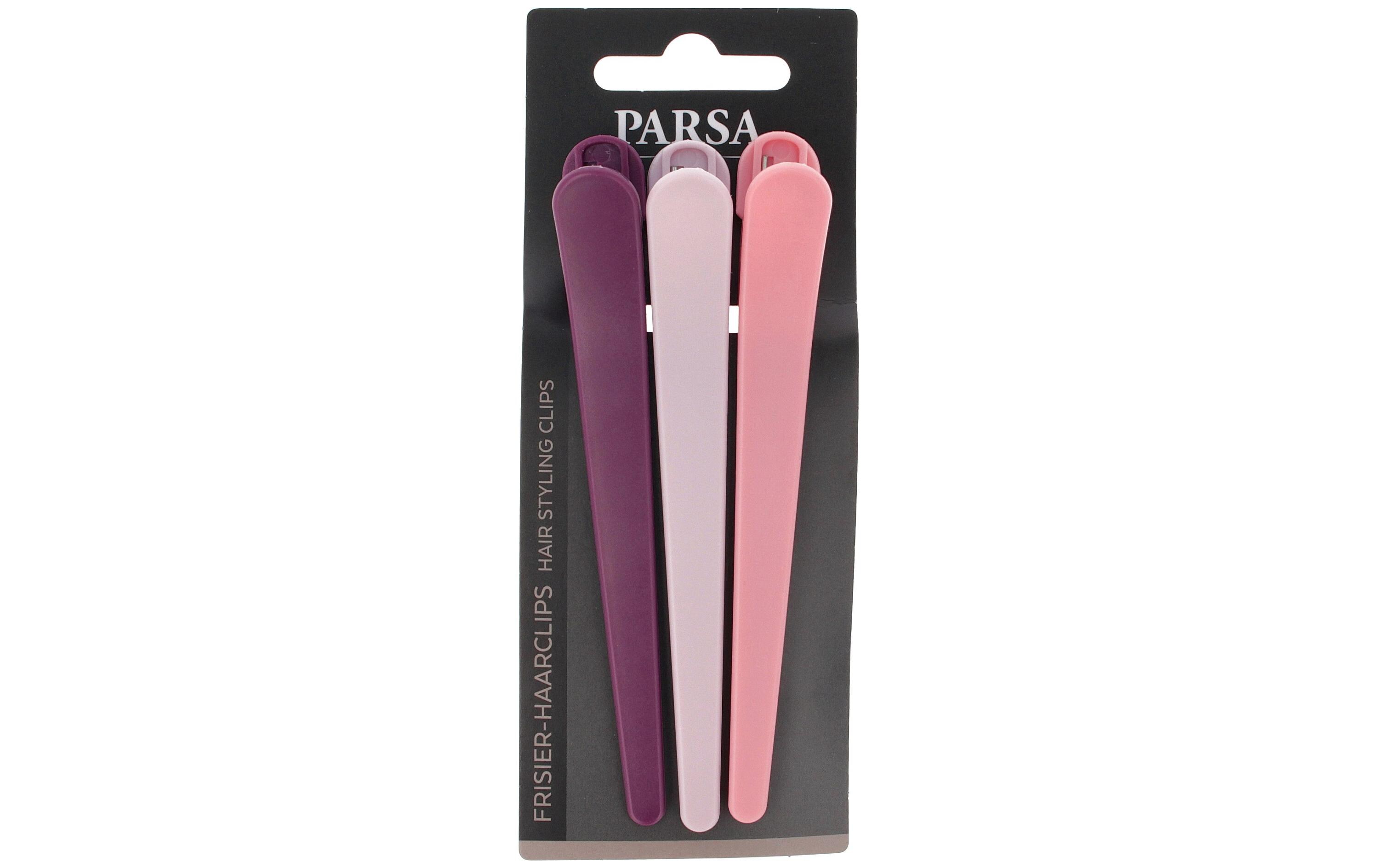 Parsa Beauty Frisier-Haarclips Lila/Pink/Rosa 3 Stück