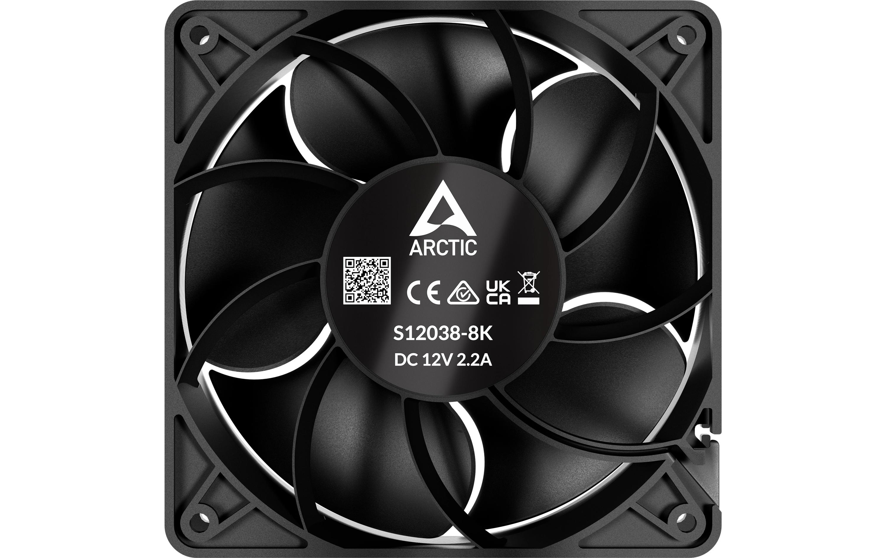Arctic Cooling S12038-4K, 120 mm, 4000 RPM, Schwarz, 3 Stück Arctic Cooling S12038-4K, 120 mm, 4000 RPM, Schwarz, 3 Stück