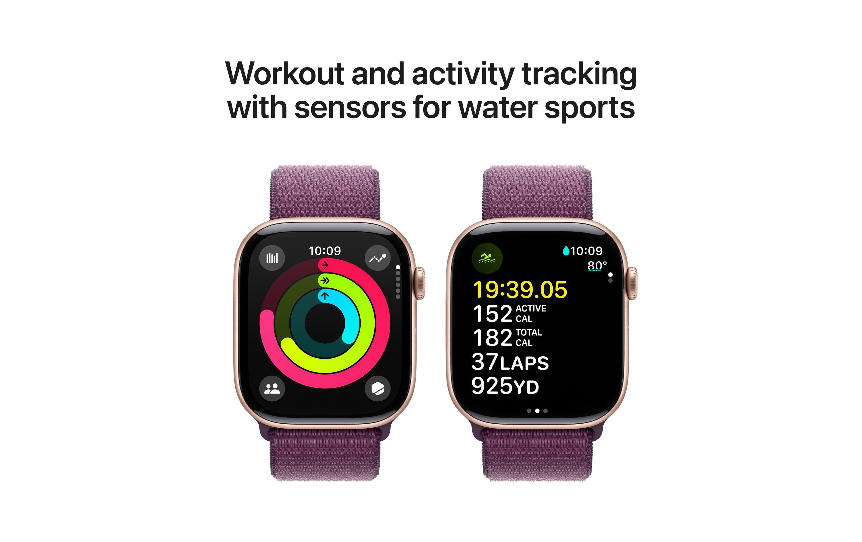 Apple Watch Series 10 46 mm Alu Roségold Loop Plum