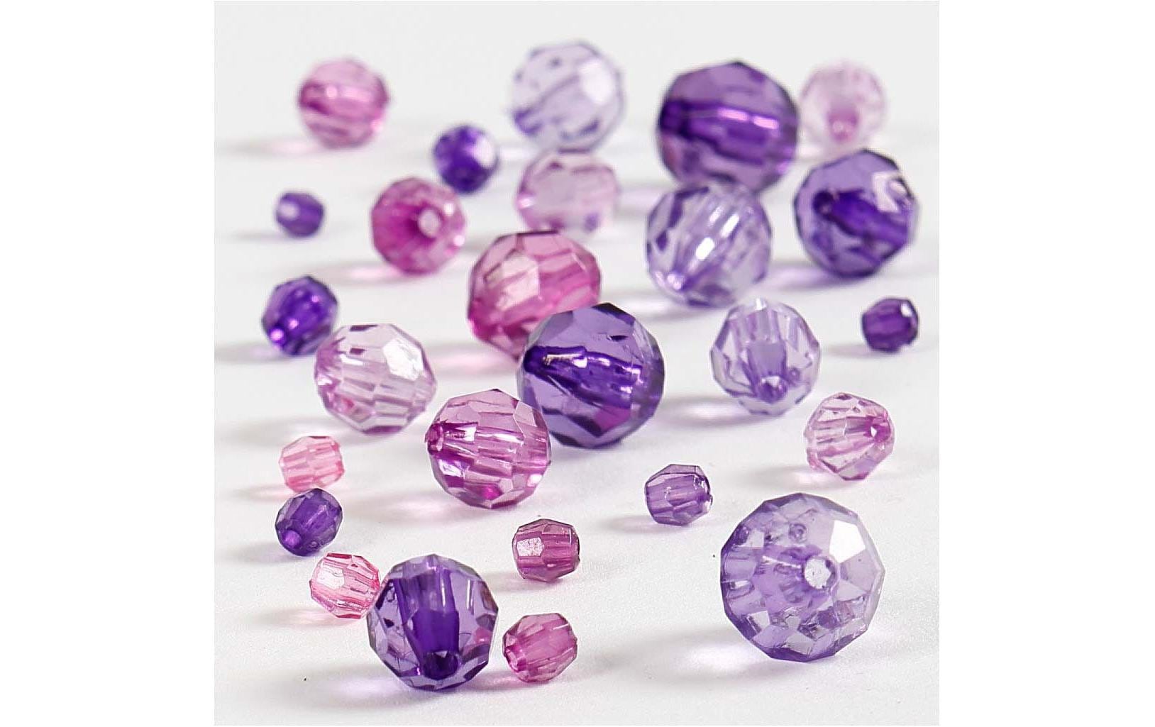 Creativ Company Facettenperlen 4-12 mm Violett, 170 Stück Creativ Company Facettenperlen 4-12 mm Violett, 170 Stück