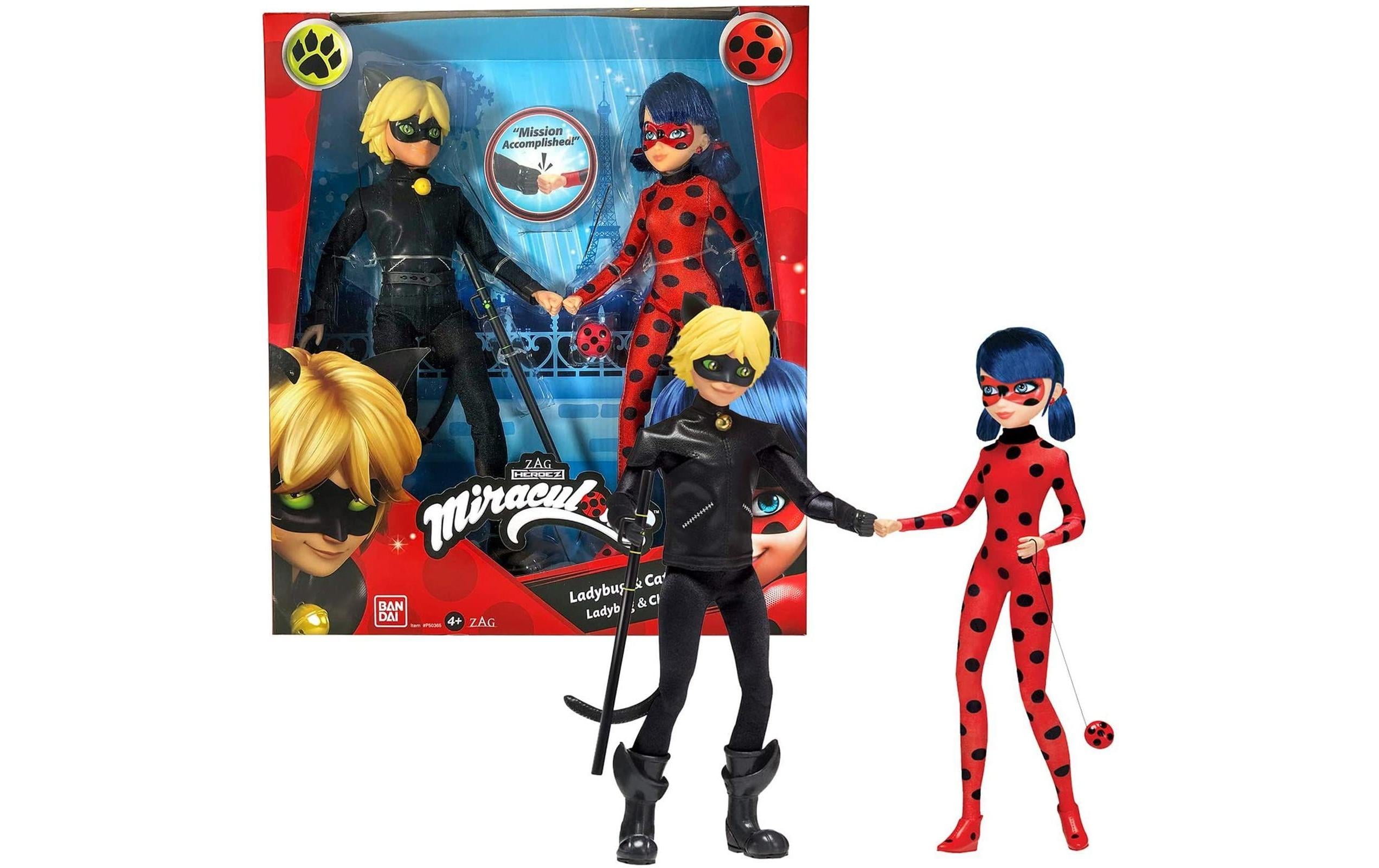 BANDAI Puppe Miraculous – Ladybug & Cat Noir 26 cm BANDAI Puppe Miraculous – Ladybug & Cat Noir 26 cm