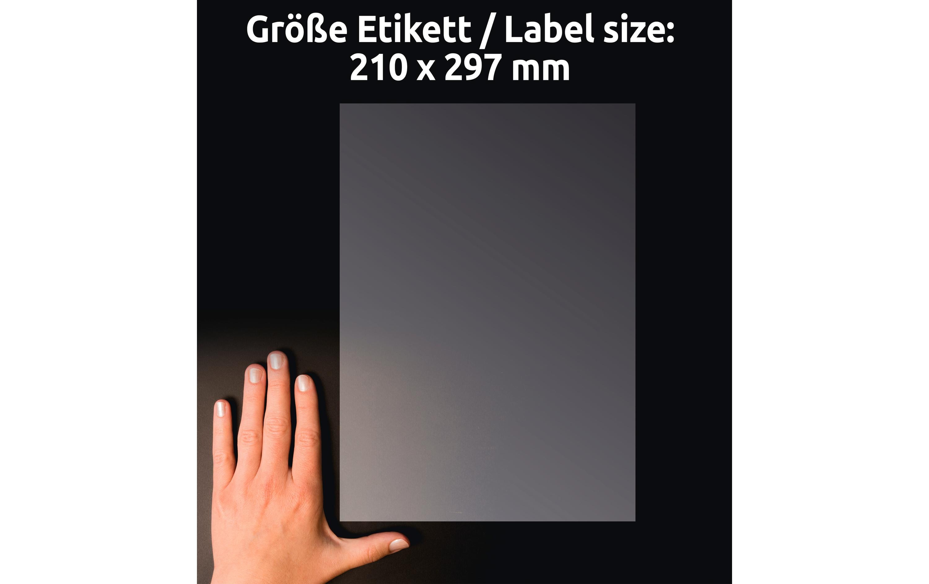 Avery Zweckform Flaschen-Etiketten kristallklar 210 x 297 mm