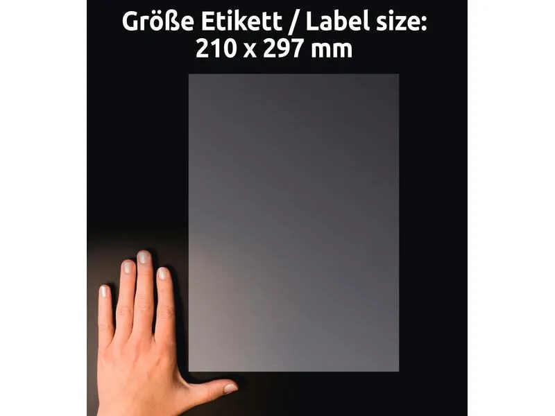 Avery Zweckform Flaschen-Etiketten kristallklar 210 x 297 mm