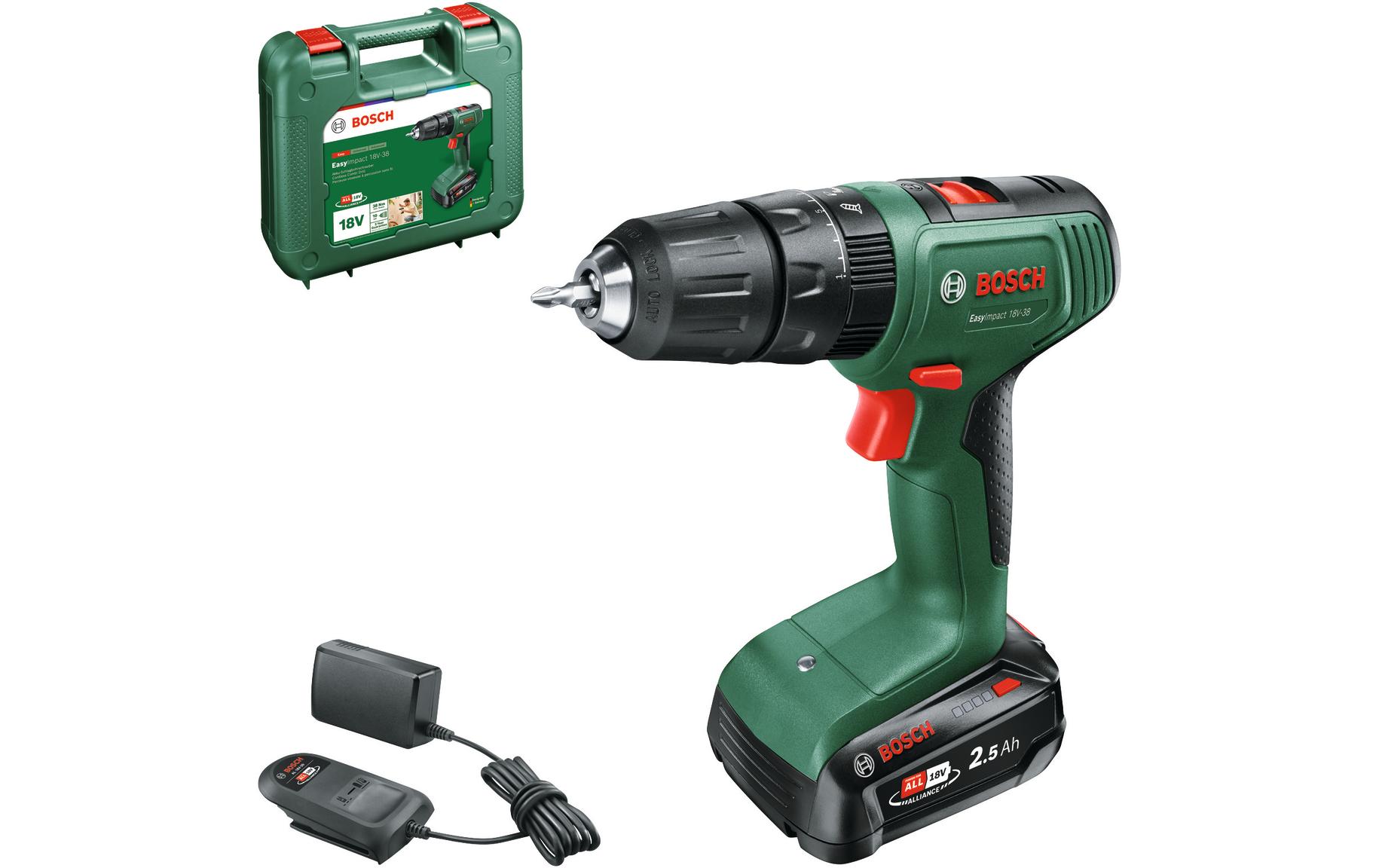 Bosch Akku-Schlagbohrschrauber EasyImpact 18 V-38 Kit Bosch Akku-Schlagbohrschrauber EasyImpact 18 V-38 Kit