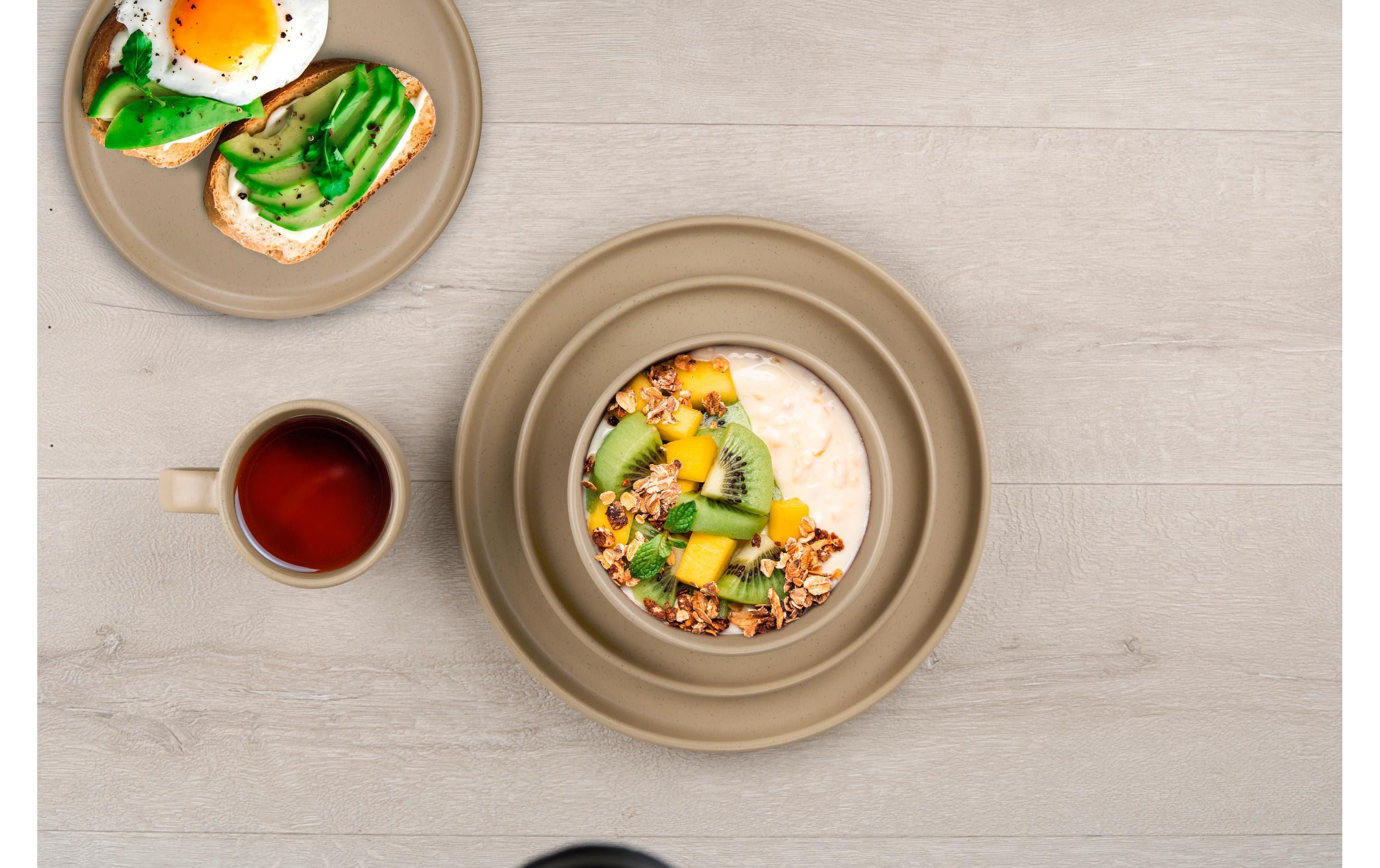 alpina Speise-Service Geschirrset Beige, 16-teilig