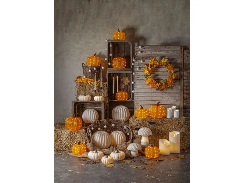 Star Trading Lichterkette Herbstkranz, 30 LEDs, Ø 45 cm,