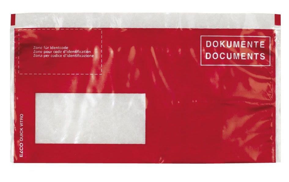 ELCO Dokumententasche Quick Vitro C5/6 Fenster links, 250 Stück ELCO Dokumententasche Quick Vitro C5/6 Fenster links, 250 Stück