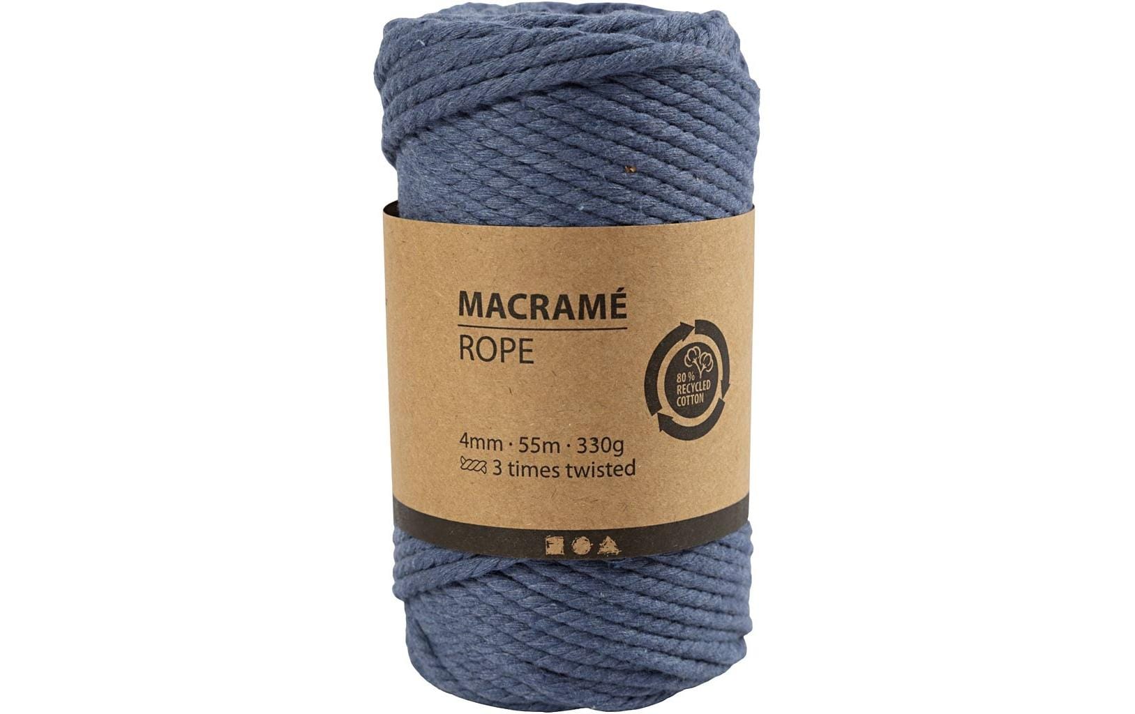 Creativ Company Baumwollgarn Macramé Kordel Blau Creativ Company Baumwollgarn Macramé Kordel Blau