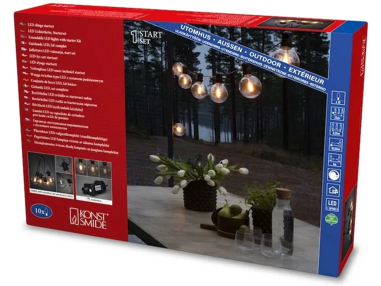 Konstsmide Lichterkette Basis-Set 2394, 10 LEDs, Transparent