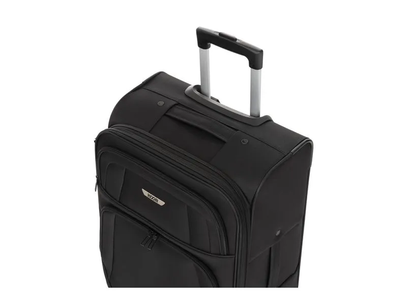 KOOR Reisekofferset Stoff 3-teilig, Schwarz KOOR Reisekofferset Stoff 3-teilig, Schwarz